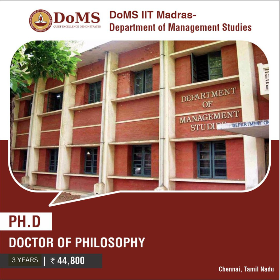 Doms IIT Madras - Department of Management Studies